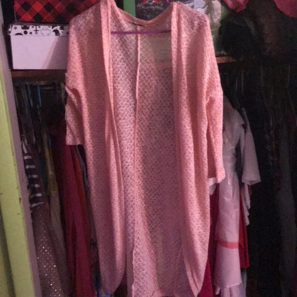 Pink cardigan